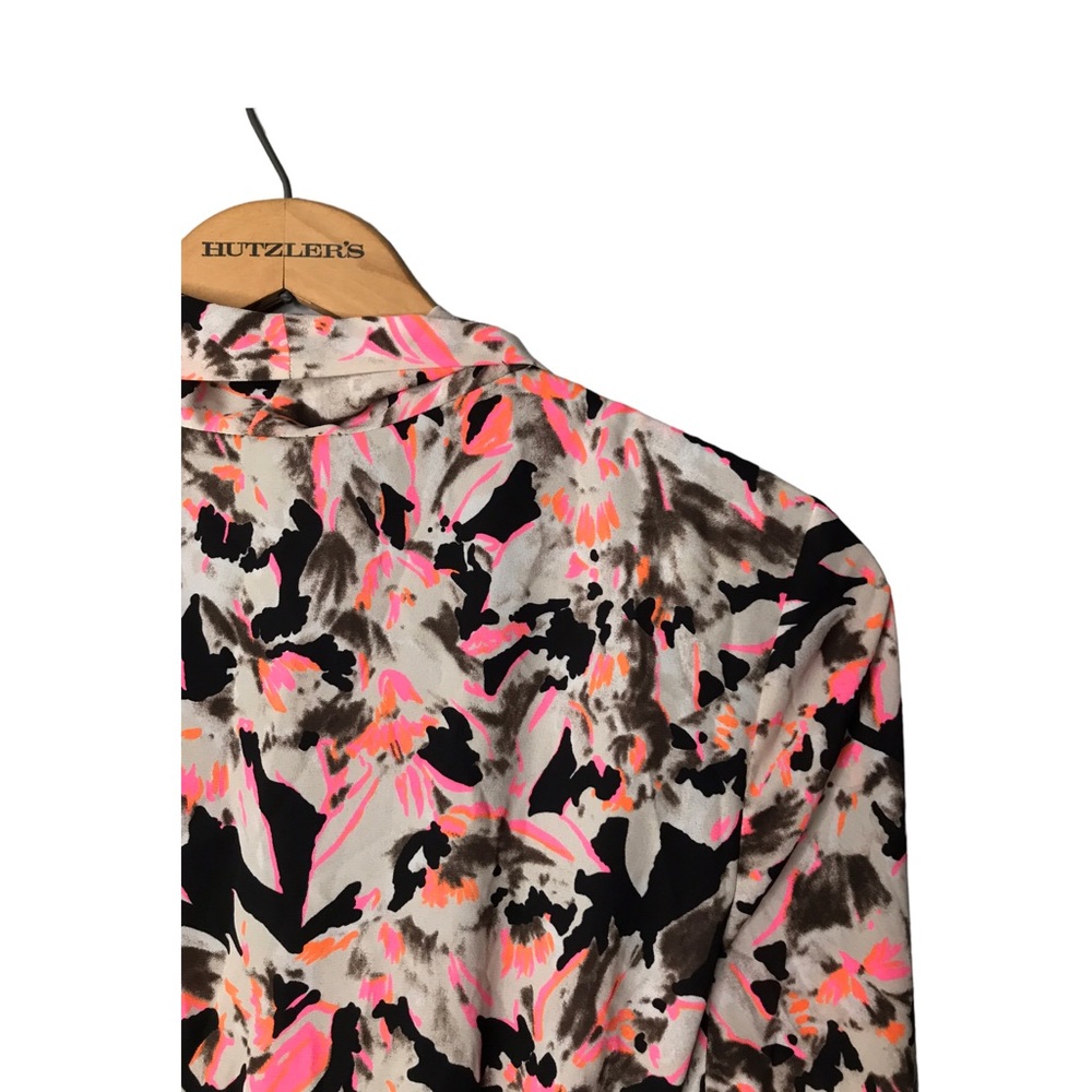 Bar III Floral Long Sleeve Dress - Pink and Black - Picture 7 of 9